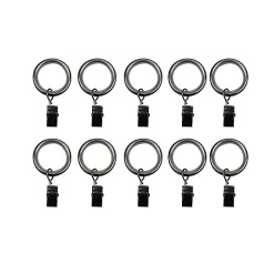Castorama 10 Anneaux Clip Pour Barre à Rideau Athens GoodHome ⌀16/19 mm Gris
