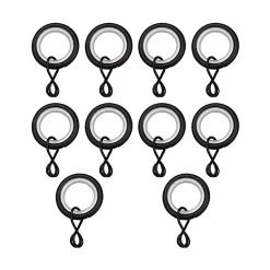 Castorama 10 Anneaux Clip Pour Barre à Rideau Nisis GoodHome ⌀10mm Noir