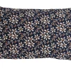 Castorama Coussin à Franges Imprimé Fleurs Deco&Co Bleu L.50 X L.40 Cm