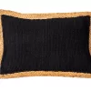 Coussin Chindi Jute Noir Deko & Co L.60 X L.40 Cm