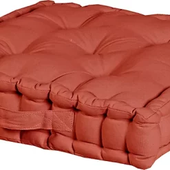 Castorama Coussin De Sol Deco&Co Ocre Noir Rouge L.45 X L.45 X Ep.10cm