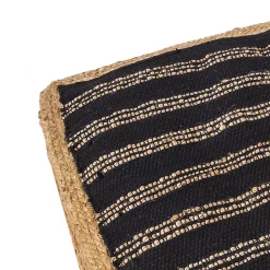 Castorama Coussin De Sol En Jute Chindi Deko & Co Rayé Noir L.120 X L.60 Cm