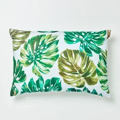 Castorama Coussin GoodHome Agathe Vert Et Blanc 40 X 60 Cm