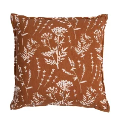 Coussin Imprimé Gramin Deko & Co Marron Et Blanc L.40 X L.40 Cm