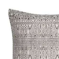 Coussin Imprimé Lima Deko & Co Gris Et Blanc L.40 X L.40 Cm