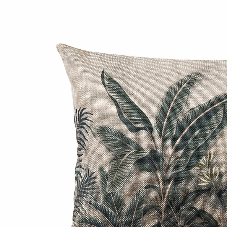 Coussin Imprimé Vintage Deko & Co Noir Et Beige L.50 X L.30 Cm 3 Coussin Imprimé Vintage Deko & Co Noir Et Beige L.50 X L.30 Cm