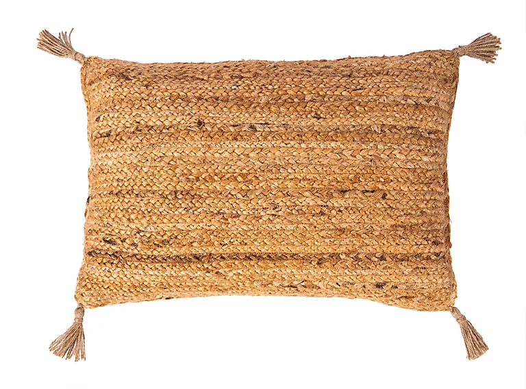 Coussin Jute Tassel Deko & Co L.60 X L.40 Cm 3 Coussin Jute Tassel Deko & Co L.60 X L.40 Cm