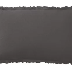 Castorama Coussin Lin Effilé Gris Noir L.50 X L.30 Cm