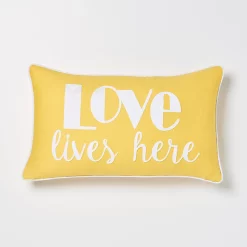 Castorama Coussin Love Jaune 30 X 50 Cm