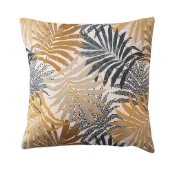 Coussin Nomad Deko & Co Jaune Noir L.45 X L.45 Cm X Ep.35mm