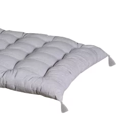 Castorama Coussin Palette Long Pompoms Deko & Co Gris L.120 X L.60 M