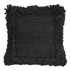 Castorama Coussin Paper Black Deco&Co Noir L.45 X L.45 Cm