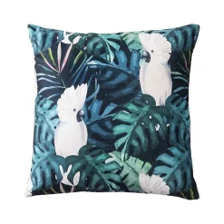 Coussin Perru Deko & Co Bleu L.45 X L.45 Cm X Ep.35mm