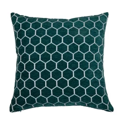 Castorama Coussin Teleite 45x45 Cm Hexagonal Sarcelle