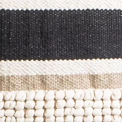 Coussin Touareg Deko & Co Noir Naturel L.45 X L.45 X Ep.2cm