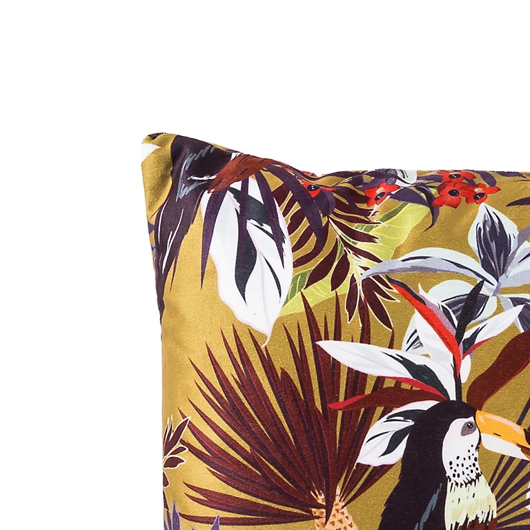 Coussin Toucan Deko & Co Jaune Moutarde L.45 X L.45 Cm X Ep.35mm 3 Coussin Toucan Deko & Co Jaune Moutarde L.45 X L.45 Cm X Ep.35mm