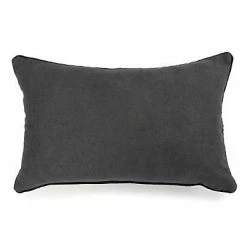Castorama Coussin Velours Anthracite 30 X 50 Cm