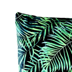 Castorama Coussin Velours Imprimé Végétal Vert Deko&Co L.40 X L.40 Cm