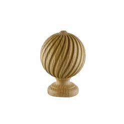 Castorama Embout Boule Striée Pour Barre à Rideau GoodHome 28 mm Symi Naturel