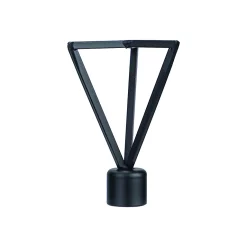 Castorama Embout Triangle Pour Barre à Rideau En Fil Fer GoodHome 19 mm Araxos Noir