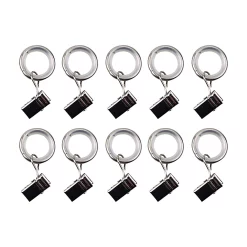 Castorama Ensemble D'anneaux GoodHome 10 mm Avec Clip En Nickel Brossé Nisis