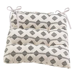 Castorama Galette De Chaise Deco&Co Noir Blanc L.40 X L.40 X Ep.8 Cm