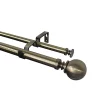 Castorama Kit De Tringle à Rideau Double Extensible Embout Boule Antiki GoodHome 200/330 Cm, Ø25/28mm Doré