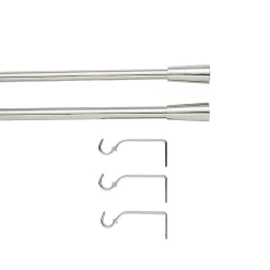 Castorama Kit De Tringle à Rideau Embout Bouchon Olympe GoodHome 120/210 Cm, ⌀19mm Chrome