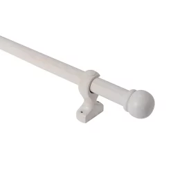 Castorama Kit De Tringle à Rideau Embout Boule GoodHome 150 cm, Ø28mm Blanc