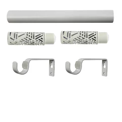 Castorama Kit De Tringle à Rideau Extensible Embout Bouchon Anafi GoodHome 120/210 Cm, Ø16/19mm Blanc