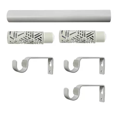 Castorama Kit De Tringle à Rideau Extensible Embout Bouchon Anafi GoodHome 200/330 Cm, Ø16/19mm Blanc