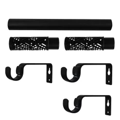 Castorama Kit De Tringle à Rideau Extensible Embout Bouchon Araxos GoodHome 200/330 Cm Ø16/19 Mm Noir