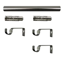 Castorama Kit De Tringle à Rideau Extensible Embout Bouchon Athens GoodHome 200/330 Cm, Ø16/19mm Gris