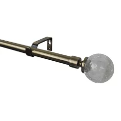Castorama Kit De Tringle à Rideau Extensible Embout Boule Verre Antiki GoodHome 200/330 Cm Ø16/19mm Doré