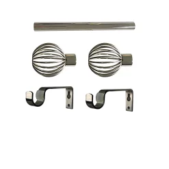 Castorama Kit De Tringle à Rideau Extensible Embout Cage Olympe GoodHome 120/210 Cm, Ø16/19mm Chrome