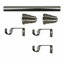 Castorama Kit De Tringle à Rideau Extensible Embout Pyramide Athens GoodHome Ø16/19 Mm 200/330 Cm Noir