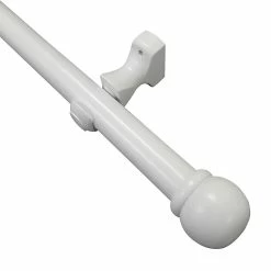 Castorama Kit De Tringle à Rideau GoodHome Embout Boule 200 cm, Ø28mm Blanc