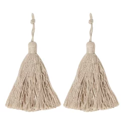 Castorama Lot 2 Pompons De Clés à Franges Lin