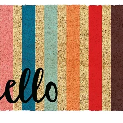 Castorama Paillasson Coco Hello Multicouleur L.60 X L.40 Cm