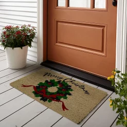 Castorama Paillasson De Noël En Fibre De Coco Naturelle Merry Christmas 40 X 60 Cm GoodHome