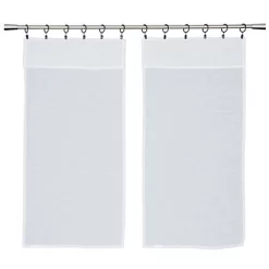 Castorama Paire De Rideau Vitrage Callaly Blanc L.45 X H.90 Cm