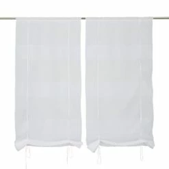 Castorama Paire Vitrage Wanda Blanc Et Argent 58 X 145 Cm