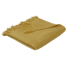 Castorama Plaid Effet Laine 130 X 150 Cm Jaune