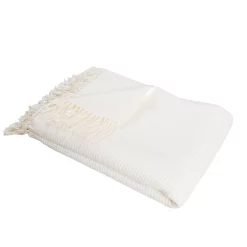 Castorama Plaid Effet Laine Shenty 12.7x18cm Blanc