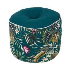 Castorama Pouf Rond Amazonia Green Deco&Co H.30 X L.40 Cm