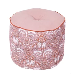 Castorama Pouf Rond Garance Rose Deco&Co H.30 X L.40 Cm