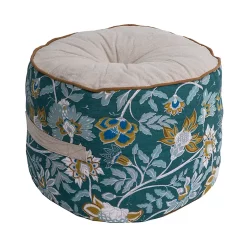 Castorama Pouf Rond Iniana Vert Deco&Co H.30 X L.40 Cm
