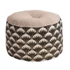 Castorama Pouf Rond Lina Deco&Co Noir Et Or Ø40 X H.30cm