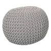 Castorama Pouf Tressé 45 X 30 Cm Gris Clair