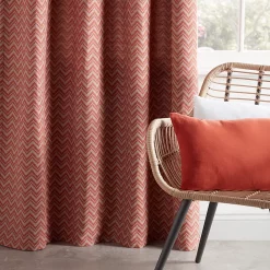 Castorama Rideau Asar Effet Jacquard 260x140cm GoodHome Terracotta